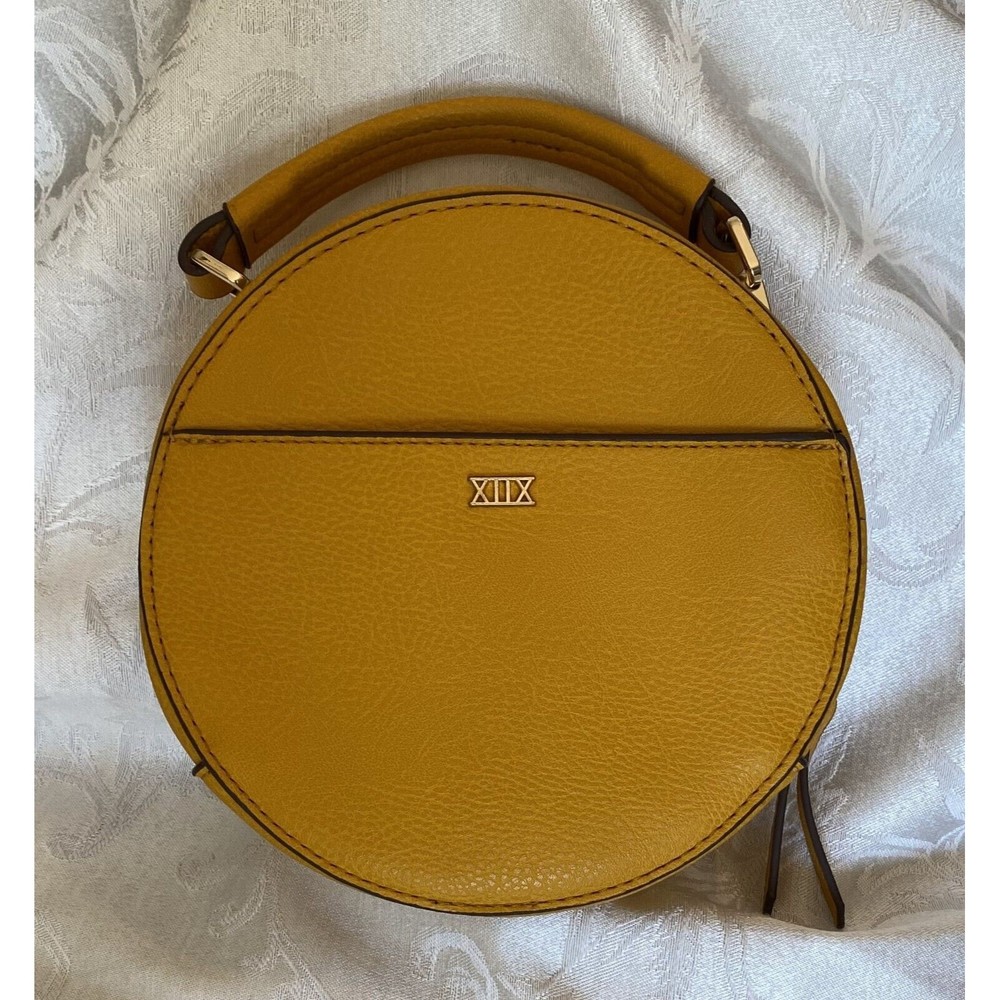 Collection XIIX Red Round Faux Leather Crossbody Shoulder Purse Holiday No Strap